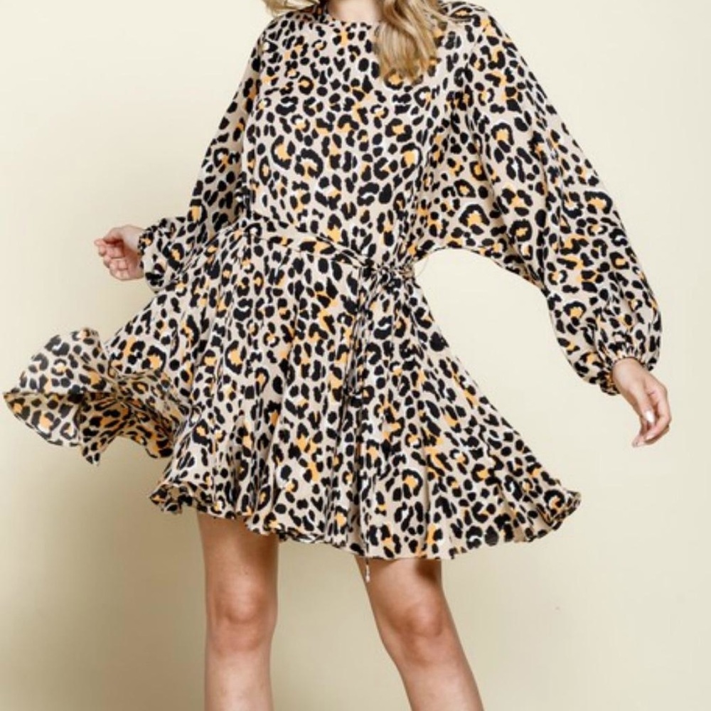 Mittoshop LEOPARD DRESS  size L
